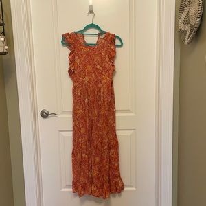 Red/orange summer dress.